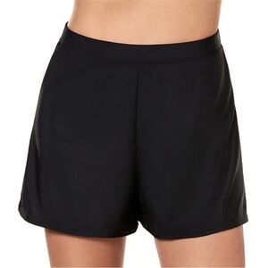 Miraclesuit Swim Shorts Swim Bottom Plus Size 18W Black Solid Womens NWT